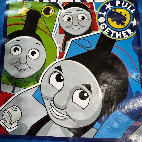 New No Tag Thomas & Friends Blue Crew Neck Decal Tee Shirt 3T Pull Together - Picture 7 of 7